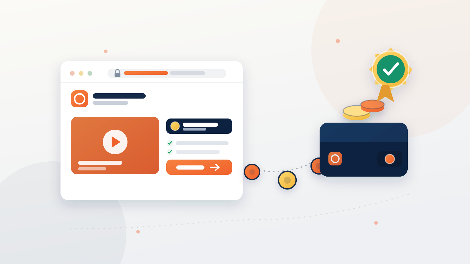 Selling online courses under your own brand — a branded checkout paying the creator directly with 0% commission