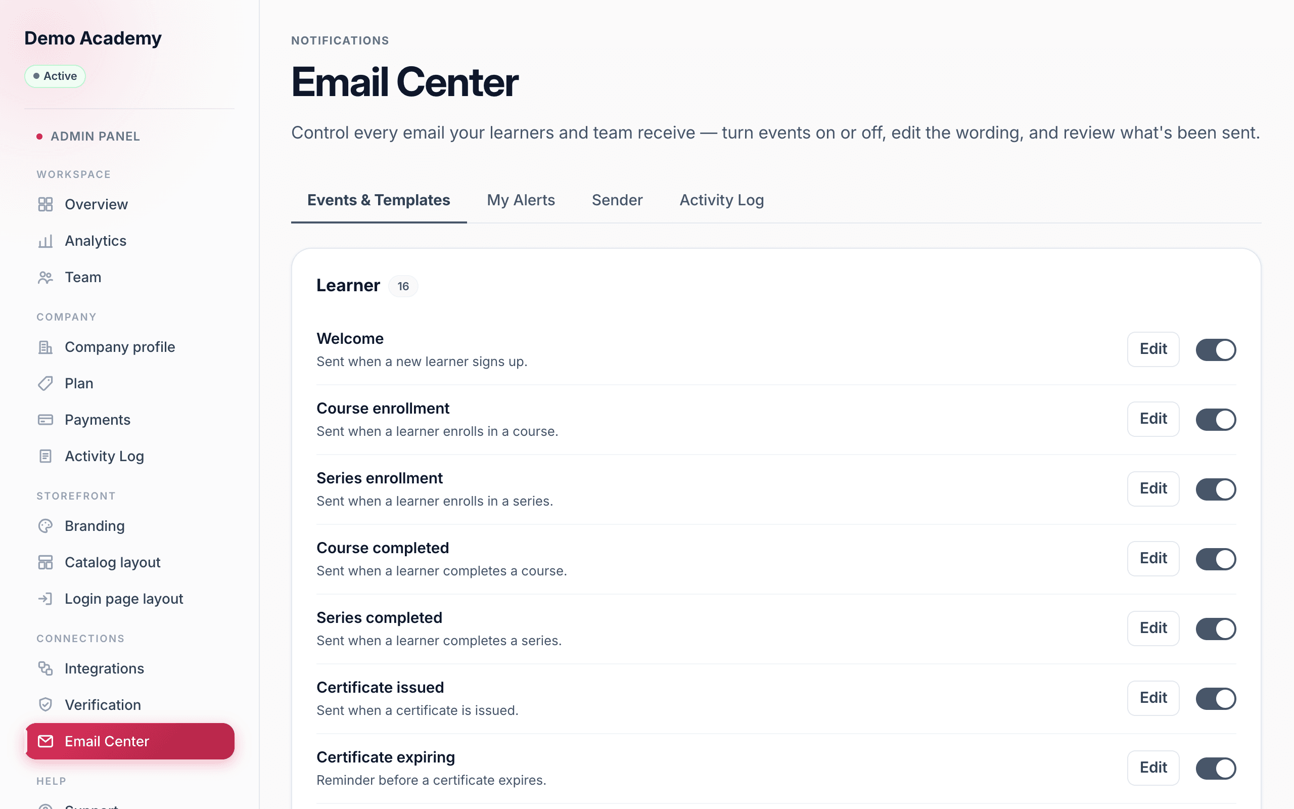 Events & Templates
